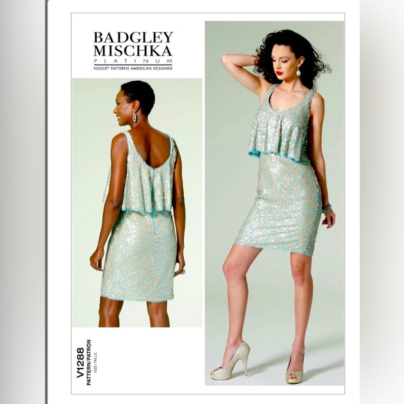 Vogue V1288 Sewing Pattern Badgley Mischka Cocktail Dress Size 12 14 16 18 20 - Picture 1 of 9